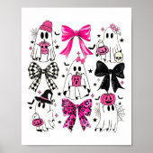 Schattigee Ghost Coquette Esthetische Roze Bogen S Poster (Voorkant)