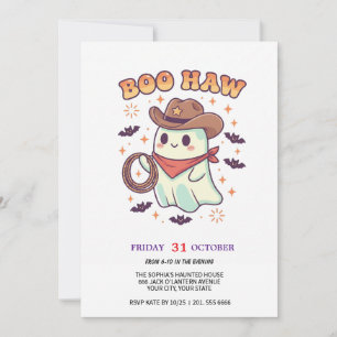 Schattigee Ghost Cowboy Party Kaart