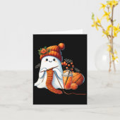 Schattigee Ghost Crochet Breien Liefhebbers Hallow Kaart (Gele Bloem)