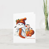 Schattigee Ghost Crochet Breien Liefhebbers Hallow Kaart (Voorkant)