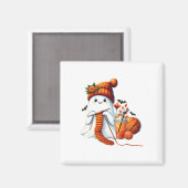 Schattigee Ghost Crochet Breien Liefhebbers Hallow Magneet (Voorkant / Achterkant)