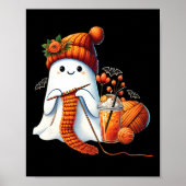 Schattigee Ghost Crochet Breien Liefhebbers Hallow Poster (Voorkant)