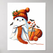 Schattigee Ghost Crochet Breien Liefhebbers Hallow Poster (Voorkant)