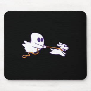 Schattigee Ghost Dog Walker Graphic Halloween Kost Muismat