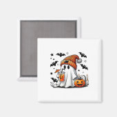 Schattigee Ghost Drink Koffie Halloween Ghost Ice Magneet (Voorkant / Achterkant)