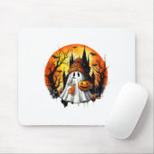 Schattigee Ghost Drink Koffie Halloween Ghost Ice  Muismat (Met muis)