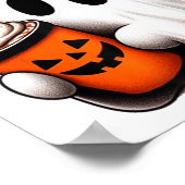 Schattigee Ghost Drink Koffie Halloween Ghost Ice  Poster (Hoek)
