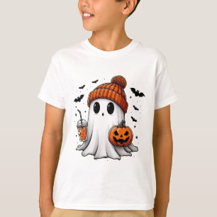 Schattigee Ghost Drink Koffie Halloween Ghost Ice  T-shirt