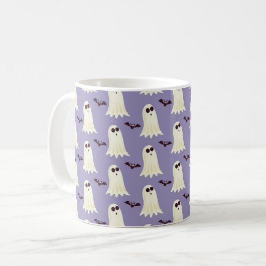 Schattigee ghost en bat-mok koffiemok (Voorkant links)