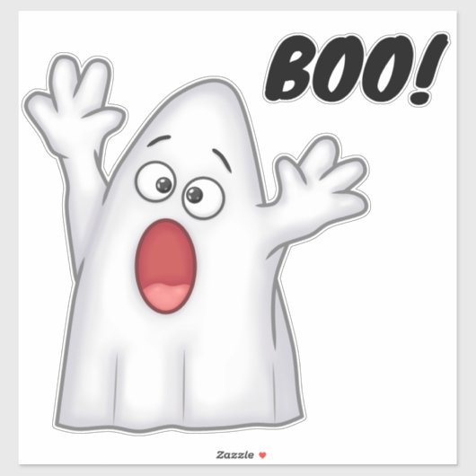 Schattigee Ghost en Boo Sticker (Vel)