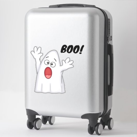 Schattigee Ghost en Boo Sticker (Koffer)