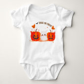 Schattigee Ghost en Pumpkin Trick or treat Hallowe Romper (Voorkant)