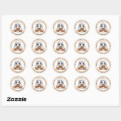Schattigee Ghost en Pumpkins Enevelope Seal Ronde Sticker (Vel)
