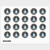 Schattigee Ghost Enevelope Seal Ronde Sticker (Vel)