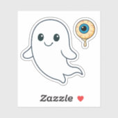 Schattigee Ghost & Eyeball Halloween Vinyl Sticker (Vel)