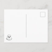 Schattigee Ghost Family Retro Paarse Happy Hallowe Feestdagenkaart