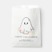 Schattigee Ghost Floral Halloween Bedankzakje (Voorkant)
