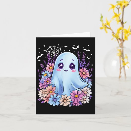 Schattigee Ghost Flower Halloween Kostuum Meisje V Kaart (Gele Bloem)