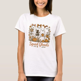 Schattigee Ghost Friends Herfst Grafisch T-shirt v
