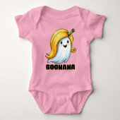 Schattigee Ghost Funny en Punny Halloween Romper (Voorkant)