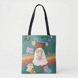 Schattigee Ghost Groovy Style dark cyaan Tote Bag