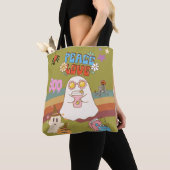 Schattigee Ghost Groovy Style geelgroen Tote Bag (Dichtbij)