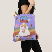 Schattigee Ghost Groovy Style lichte Paarse Canvas Tote Bag (Dichtbij)