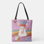 Schattigee Ghost Groovy Style Magenta Pink Tote Bag (Achterkant)