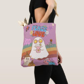 Schattigee Ghost Groovy Style Magenta Pink Tote Bag (Dichtbij)