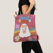 Schattigee Ghost Groovy Style Peace & Love Cedar R Tote Bag (Dichtbij)