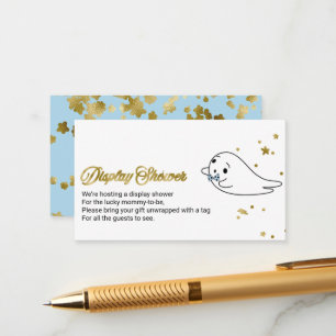 Schattigee Ghost Halloween Baby shower Display Dou Informatiekaartje