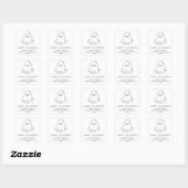 Schattigee Ghost Halloween Bloemen Vierkante Sticker (Vel)