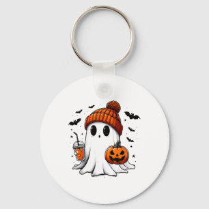 Schattigee Ghost Halloween Bougie Ghost Coffee Lov Sleutelhanger