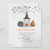 Schattigee Ghost Halloween Custom Party Invitation Kaart (Voorkant)