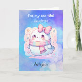 Schattigee Ghost Halloween Daughter Kaart (Voorkant)