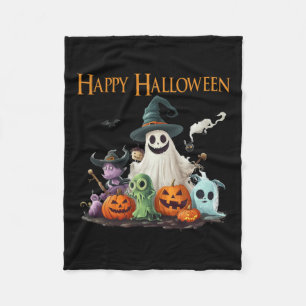 Schattigee Ghost Halloween Kostuum Happy Halloween Fleece Deken