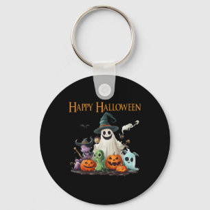 Schattigee Ghost Halloween Kostuum Happy Halloween Sleutelhanger