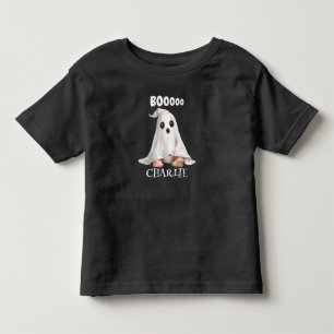 Schattigee Ghost Halloween met Boo-tekst gepersona Kinder Shirts