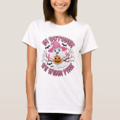 Schattigee Ghost Halloween pompoen T-shirt ontwerp (Voorkant)