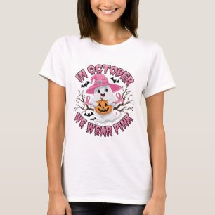 Schattigee Ghost Halloween pompoen T-shirt ontwerp