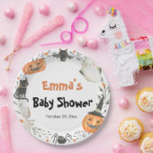 Schattigee Ghost Halloween Pumpkin Autumn Baby sho Papieren Bordje (Feest)