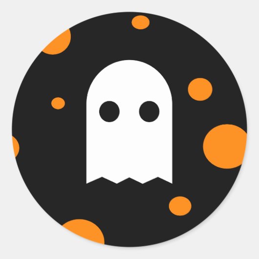 Schattigee Ghost Halloween Stickers voor kinderen (Voorkant)