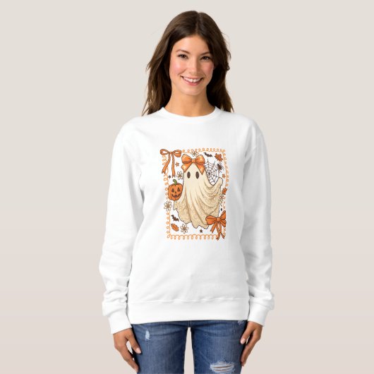 Schattigee  Ghost Halloween Sweatshirt (Voorkant volledig)