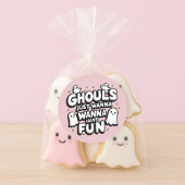 Schattigee Ghost Halloween Verjaardag | Pink Ghoul Ronde Sticker