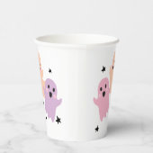 Schattigee Ghost Halloween Verjaardagsfeestje Meis Papieren Bekers (Rechts)