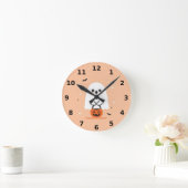 Schattigee Ghost Halloween Wall Clock - Spooky Dec Ronde Klok (Huis)