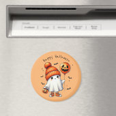 Schattigee Ghost Happy Halloween-magneet Magneet (Insitu (Vaatwasser))