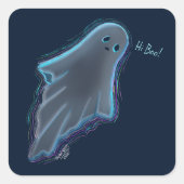 Schattigee Ghost KiniArt Square Sticker (Voorkant)