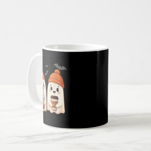 Schattigee Ghost Lace Peuter Ghost Pumpkin Ice Cof Koffiemok (Voorkant links)