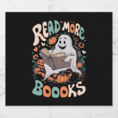Schattigee Ghost Lees meer Boeken Leraar Halloween Bier Etiket (Enkel label)